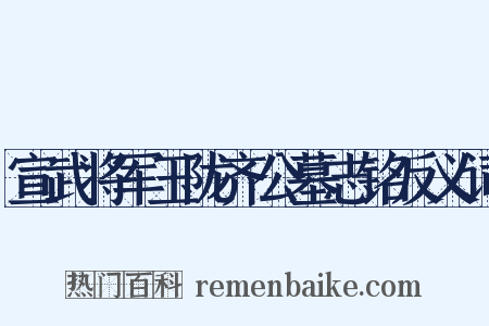 宣武将军玉陇齐公墓志铭反义词是什么意思的图片